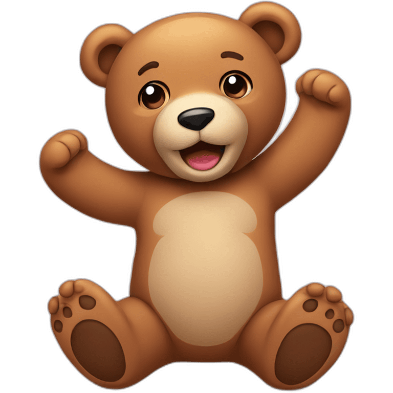 teddy bear arms open cute emoji