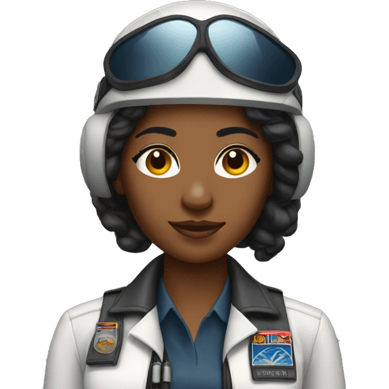 woman of color helicopter pilot emoji