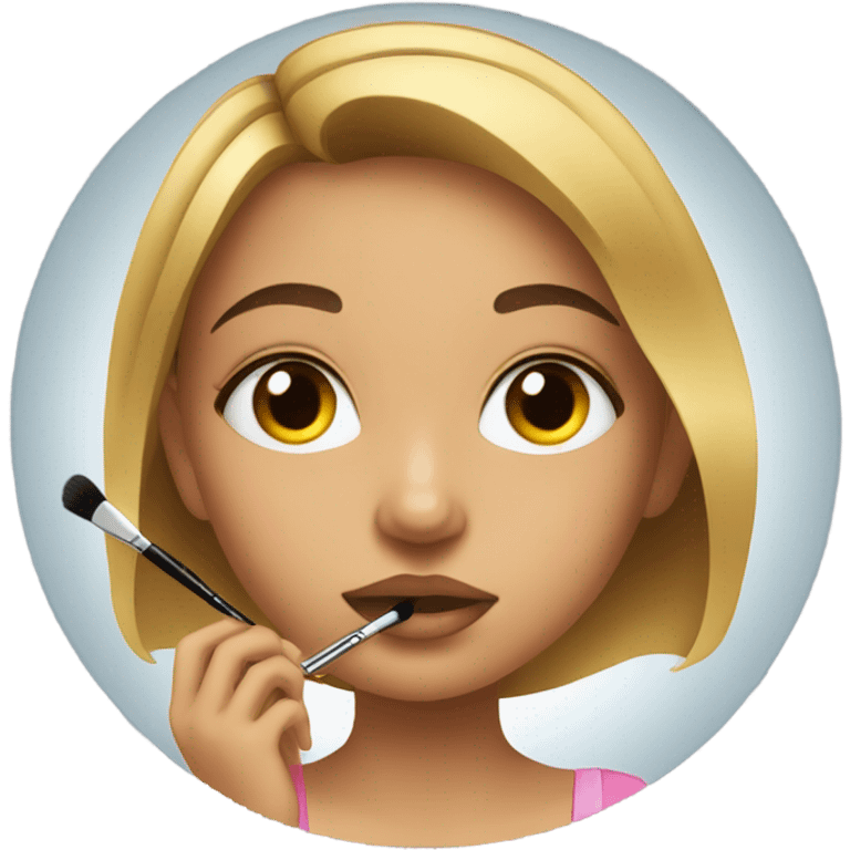 girl doing her makeup  emoji