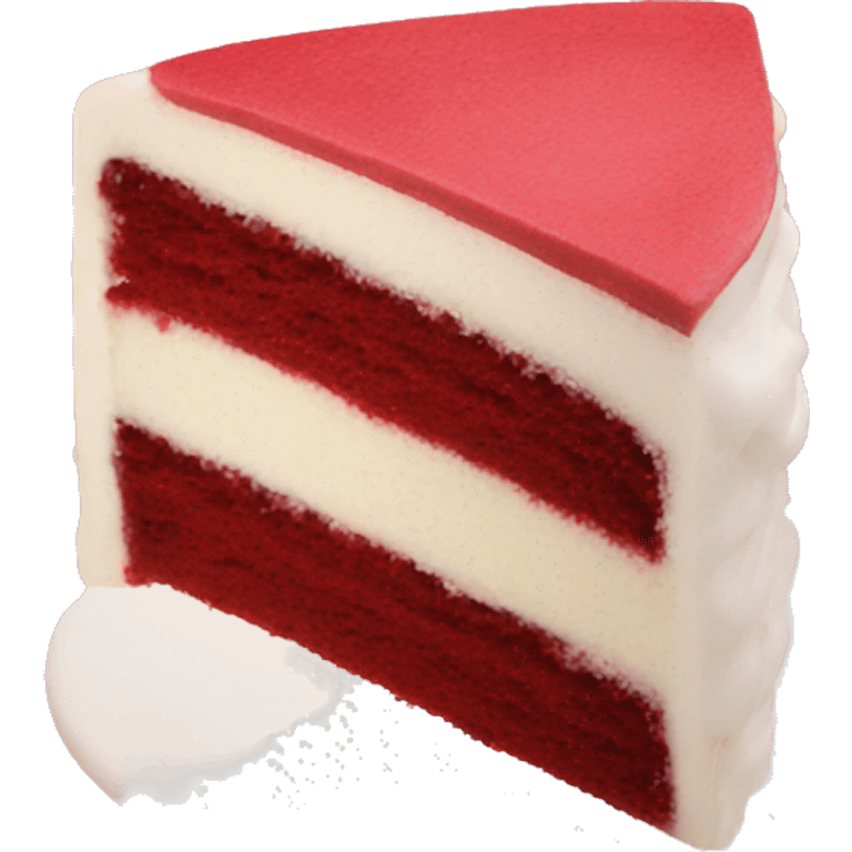 a slice red velvet cake cute emoji