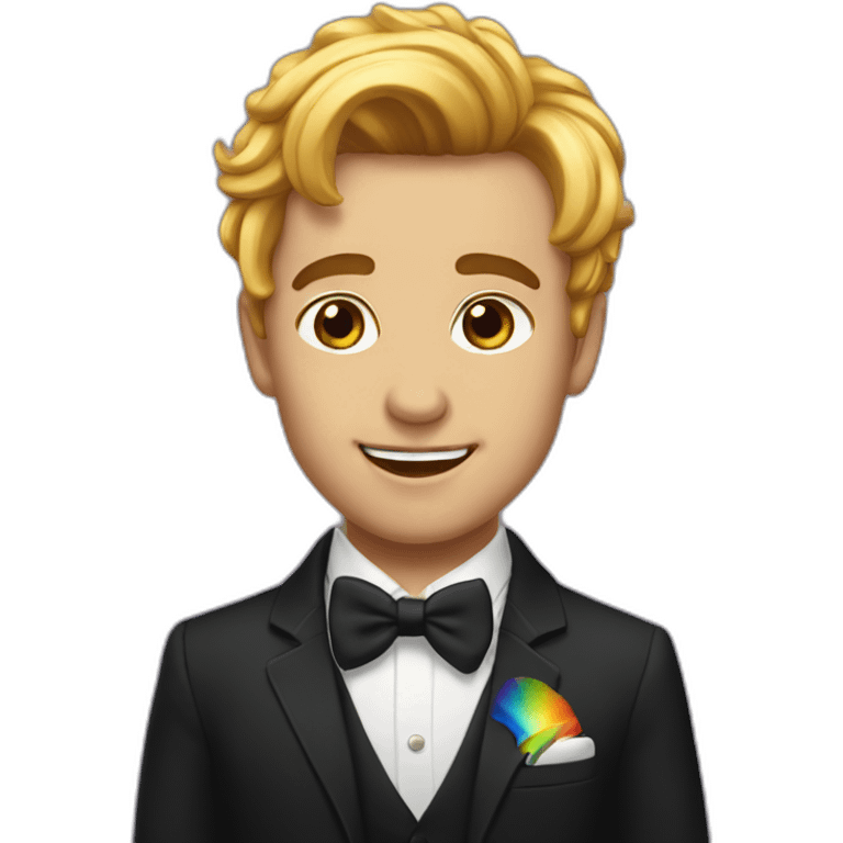 Posh-boy-with-raibow-hair emoji