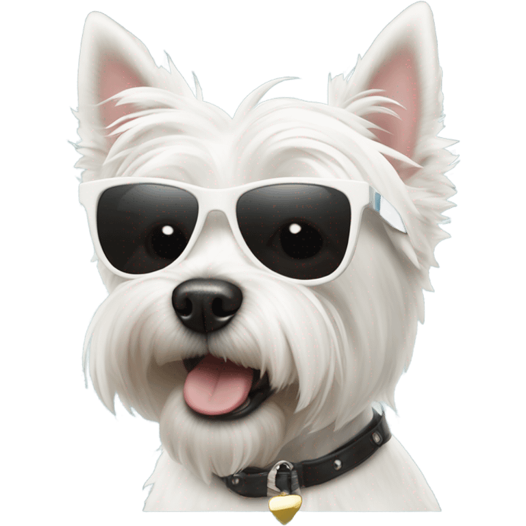 Westie in sunglasses emoji