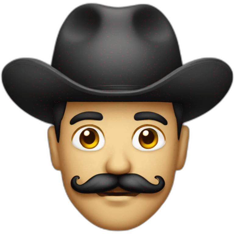 a mustachioed tattooed gringo with a hat emoji