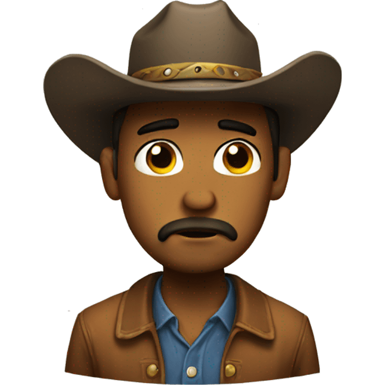 sad cowboy emoji