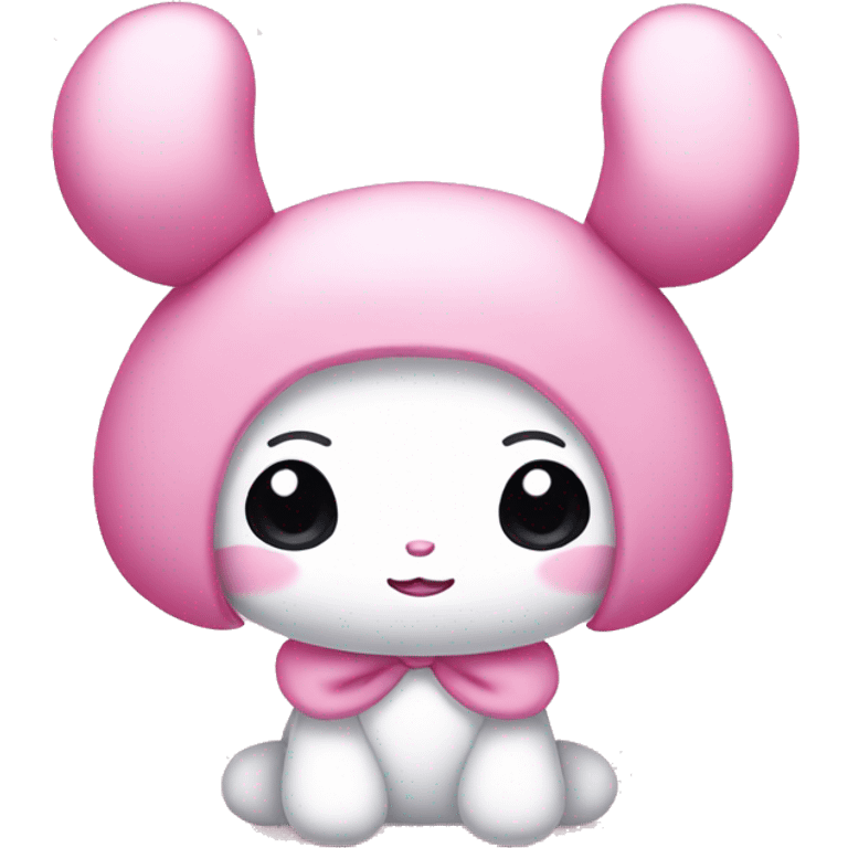 Sanrio my melody with pink ears cute emoji