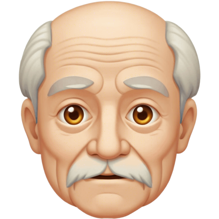 Old man tooting emoji