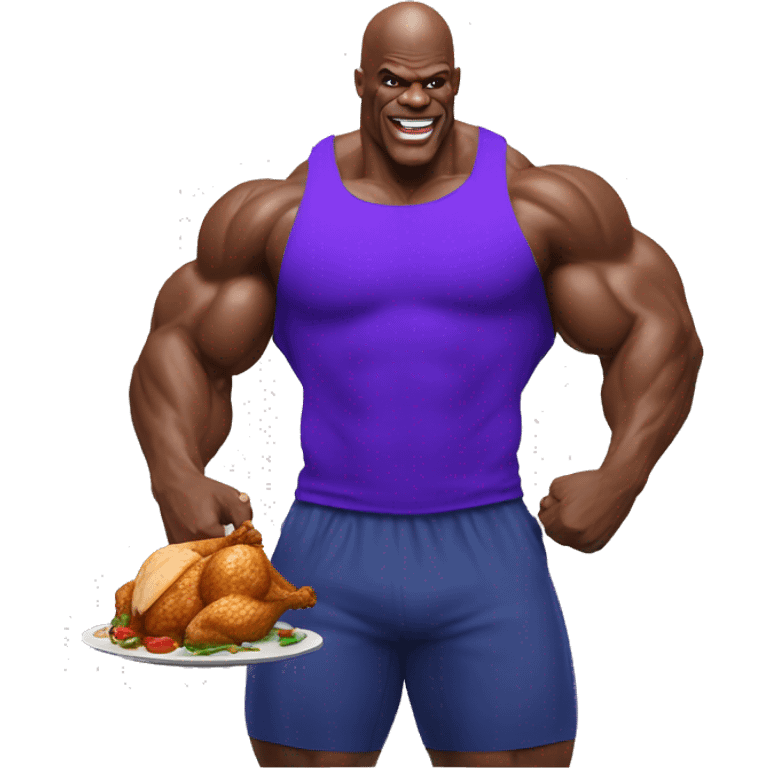 prime ronnie coleman eating Chicken emoji