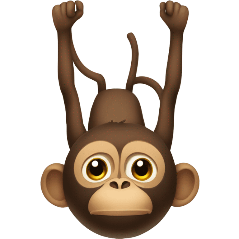 Upside down monkey emoji