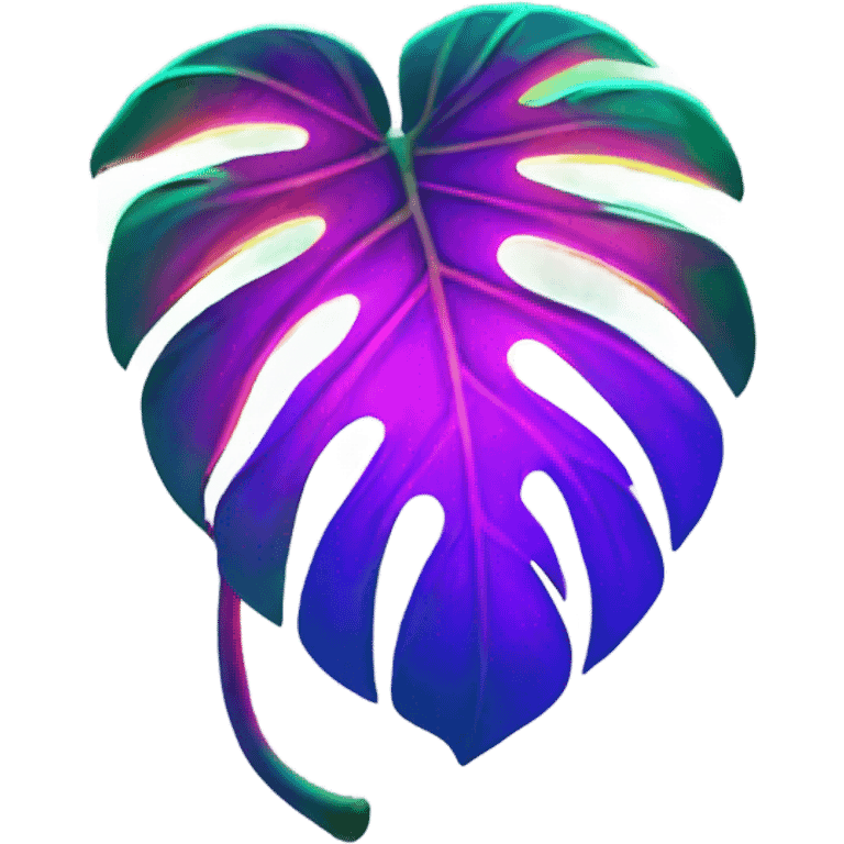 neon monstera emoji