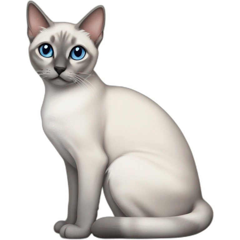 Blue Tabby Point siamese cat please emoji