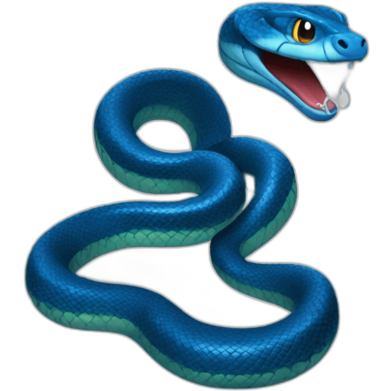 Blue snake emoji