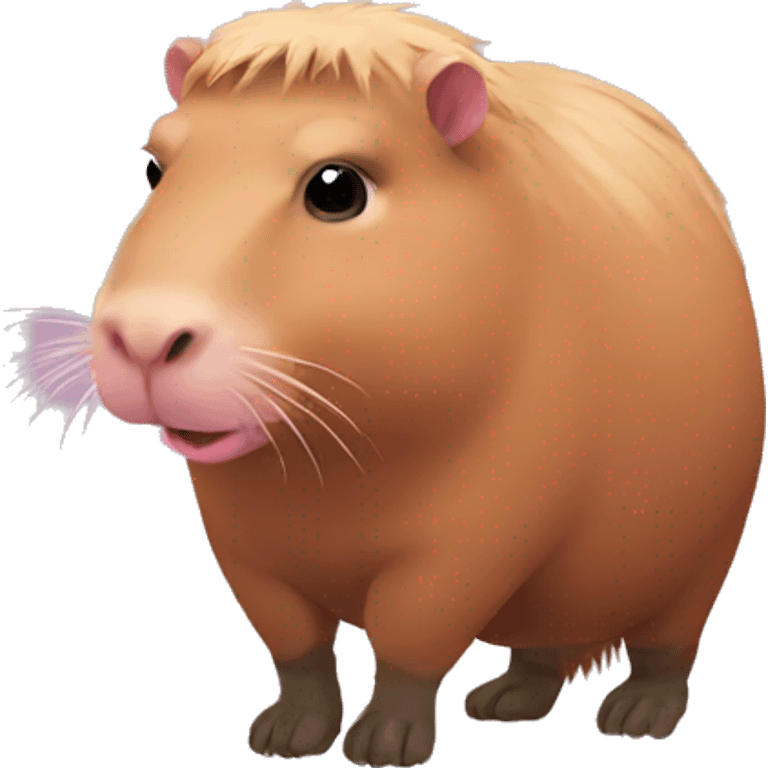 Pink capybara  emoji