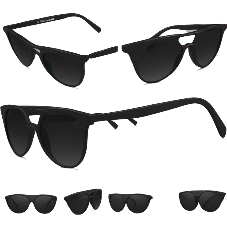 black thin fashion sunglasses no person emoji