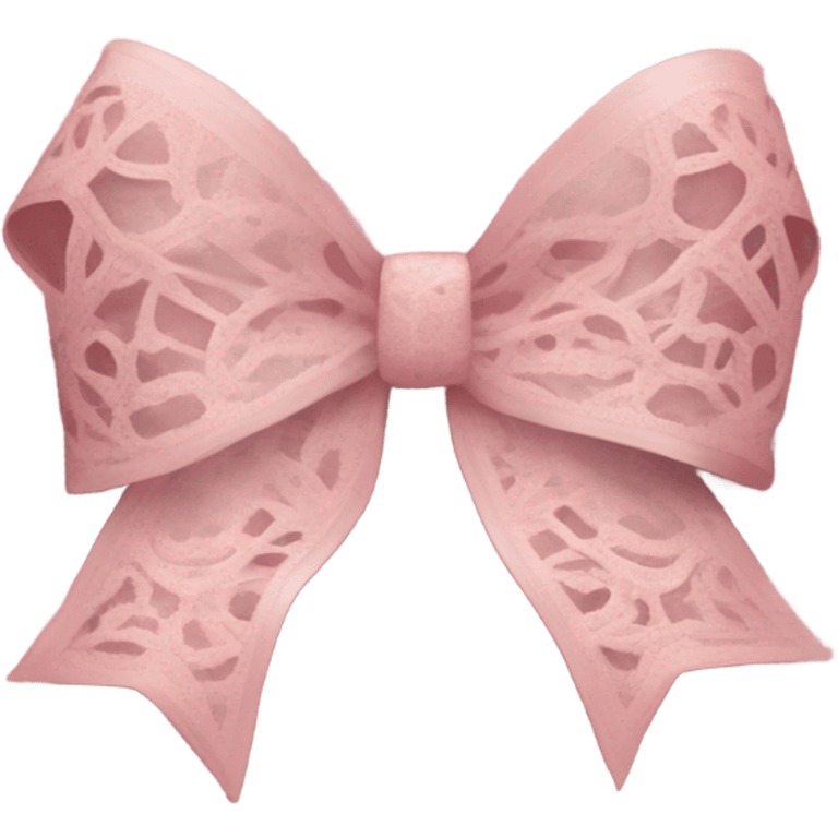 Pink lace bow emoji