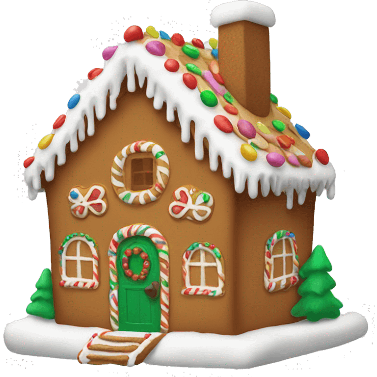 Gingerbread house emoji