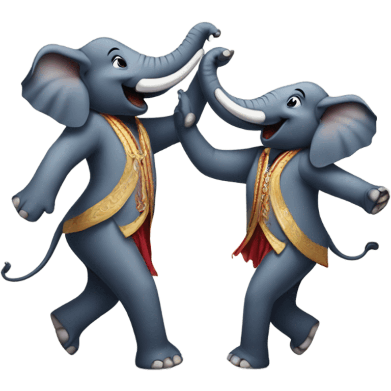 Dancing elephants emoji