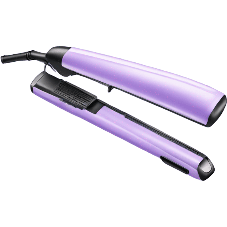 pastel purple hair straightener curling iron emoji