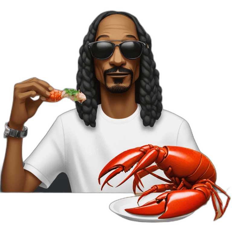 snoop dogg eating lobster emoji