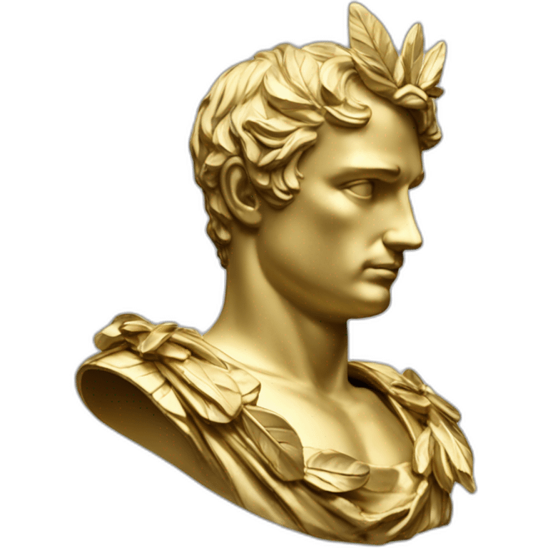 Laurel wreath napoleon golden statue emoji