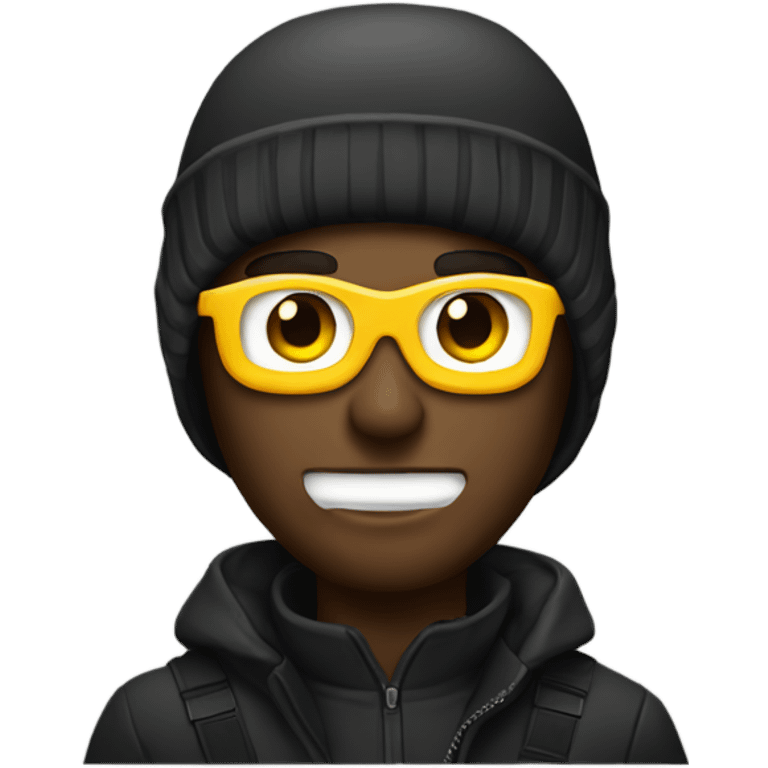 Guy with ski mask emoji