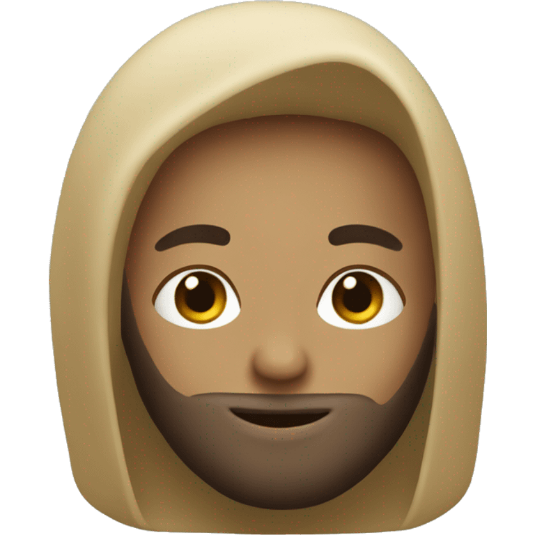 Covered girl and a guy with a beard emoji