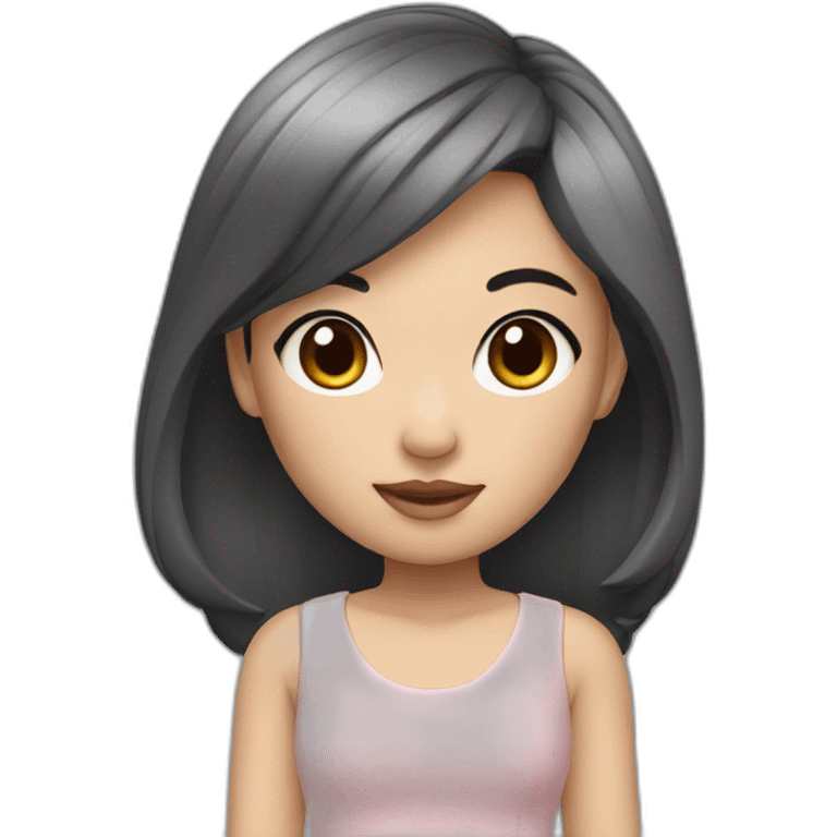 memoji asian girl black hair emoji