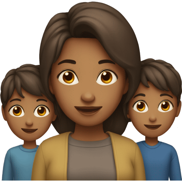 woman, 1 daughter, 3 boys  emoji