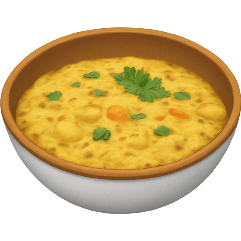 bowl of Dahl with roti emoji