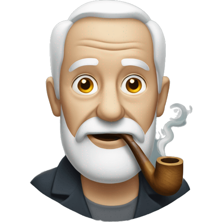 white old man with smoking pipe emoji