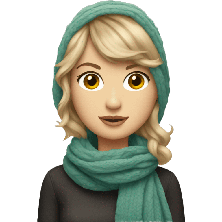 taylor swift wearing scarf  emoji