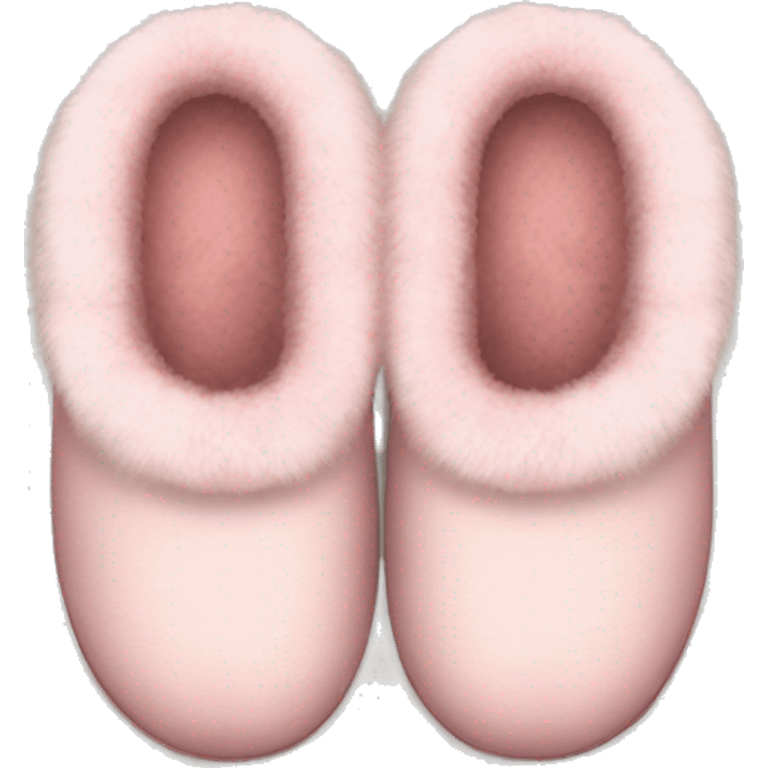 Light pink fur lined cozy slippers  emoji