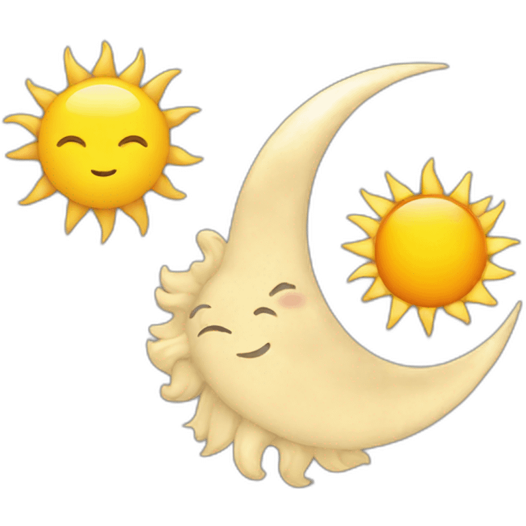 sun, wind and moon emoji