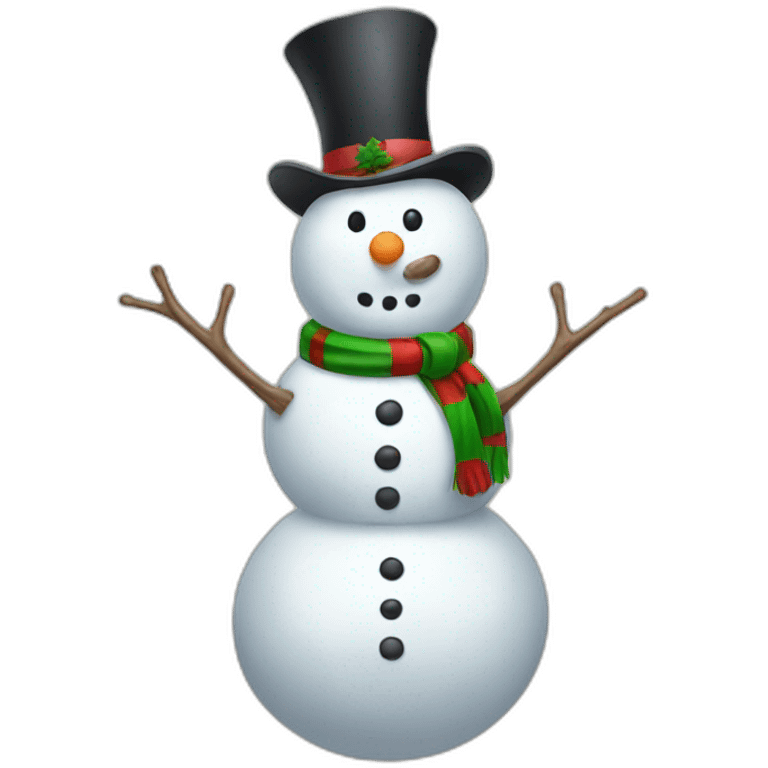 full body christmas snowman emoji