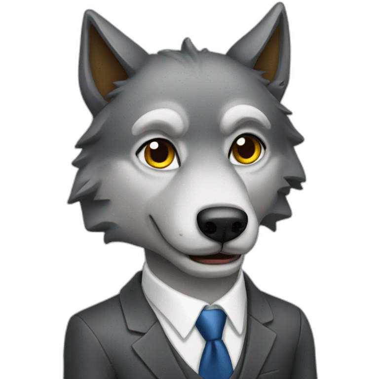 Business Wolf emoji