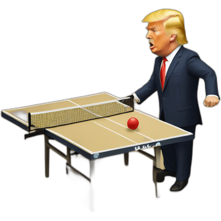 trump play ping pong emoji