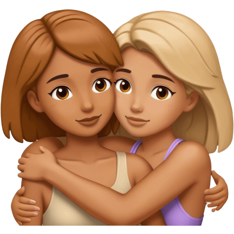 Girls hug emoji