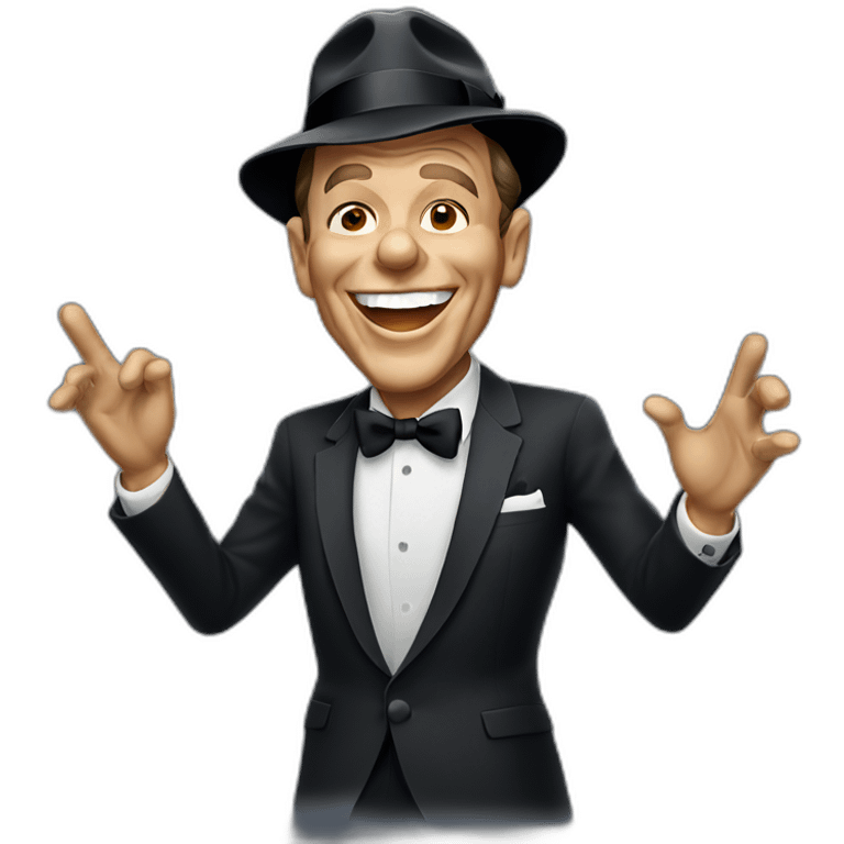 Frank Sinatra crooning emoji