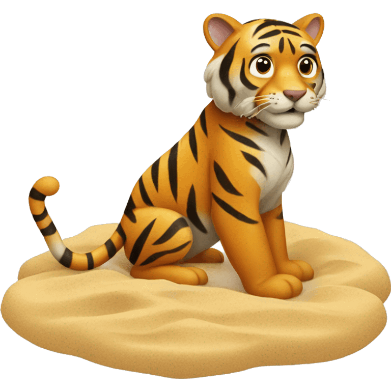 tiger in quick sand emoji