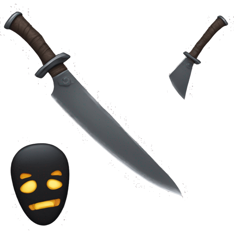 halloween head knife emoji