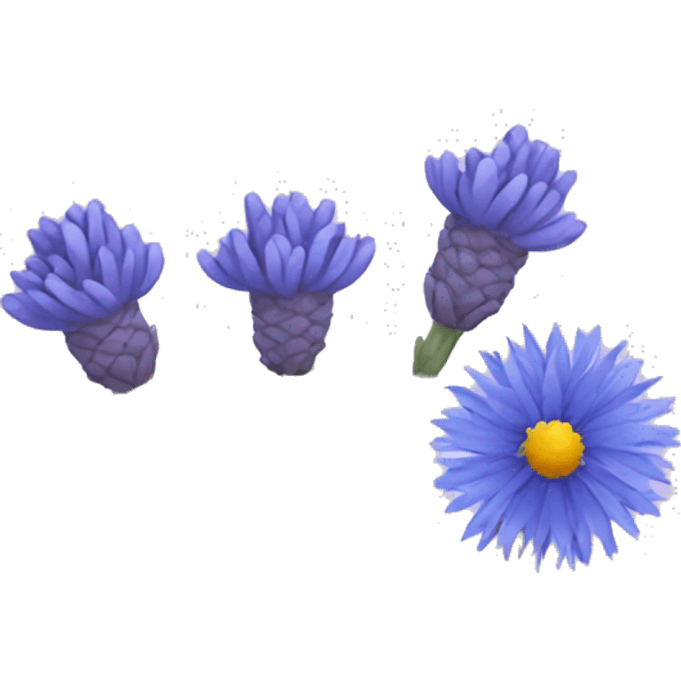 Dried lavender and cornflower flowers emoji