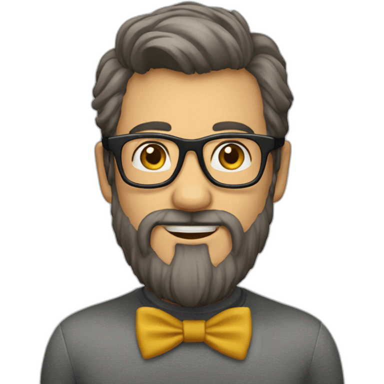 Nerd beard man glasses emoji