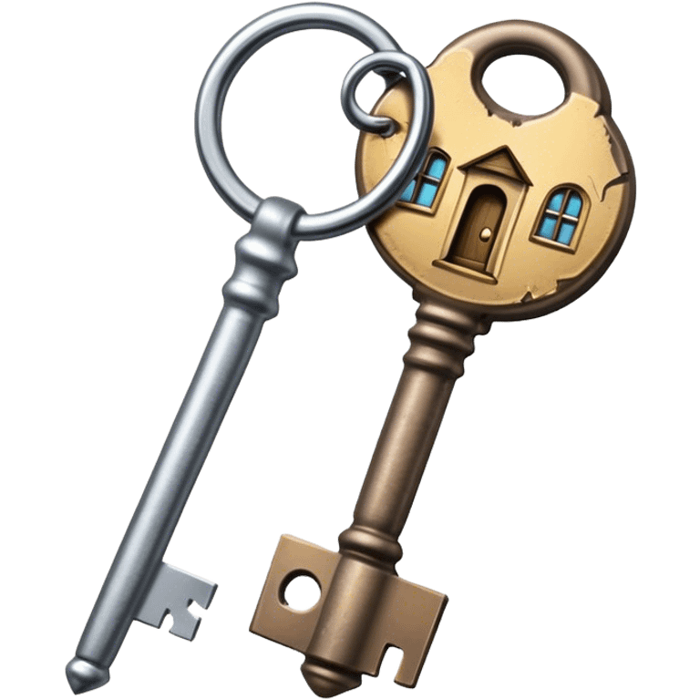 broken house key emoji