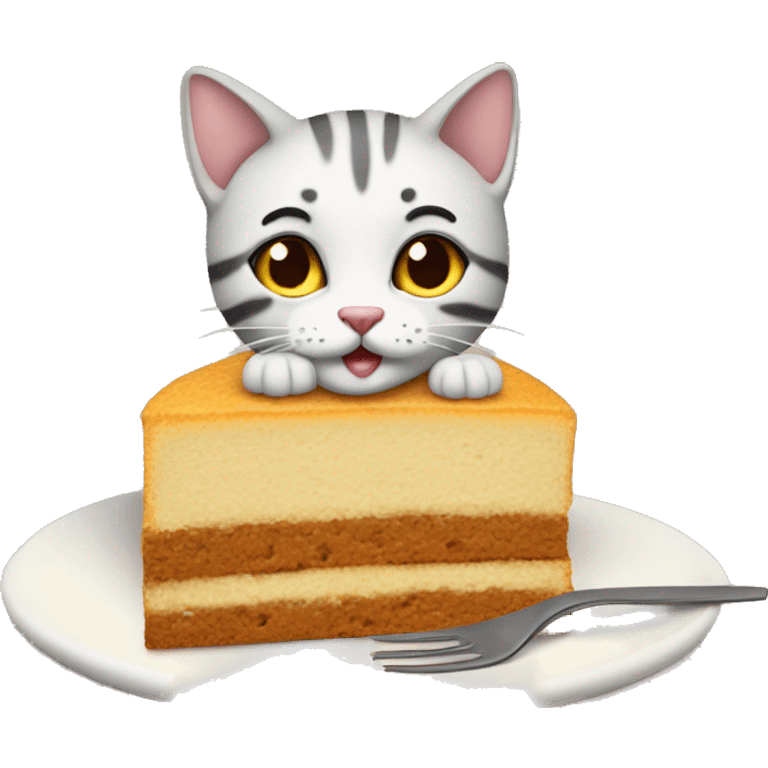 Gatto che cucina una torta emoji