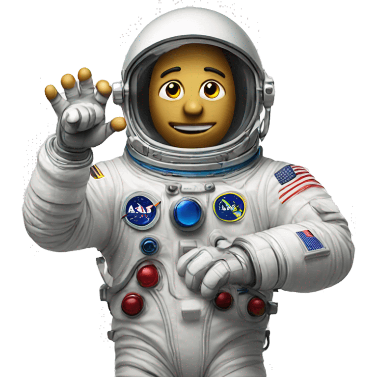 Astronaut shaking head no with thumb down emoji