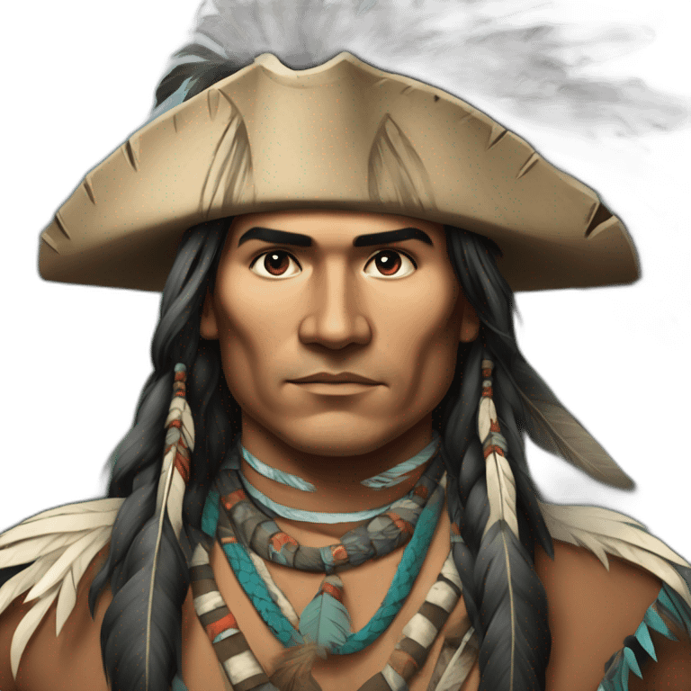 Joseph Brant leading the native american tribe emoji