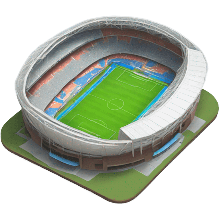 Stadium with four goals emoji