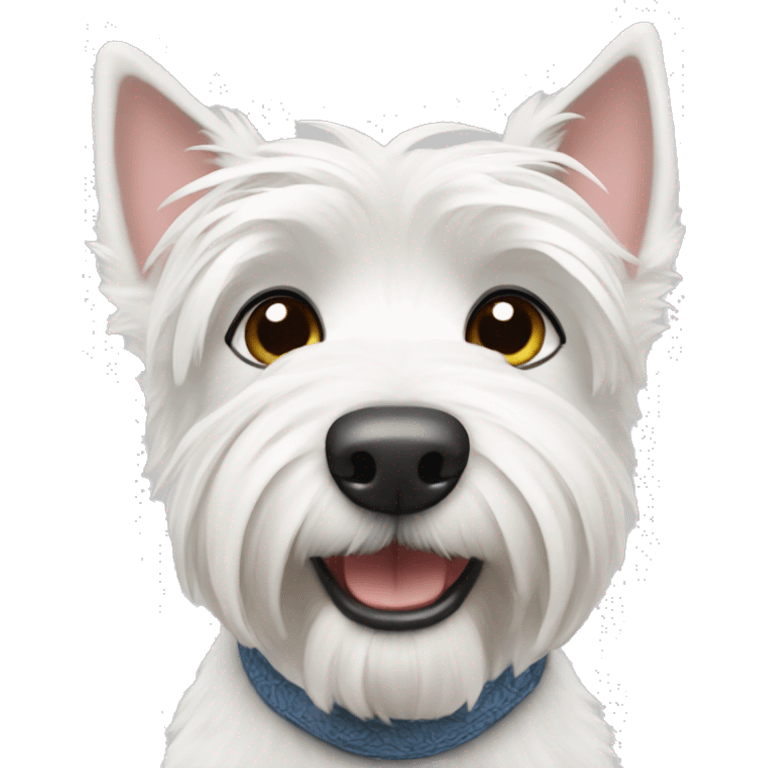 Westie dog with bandan  emoji