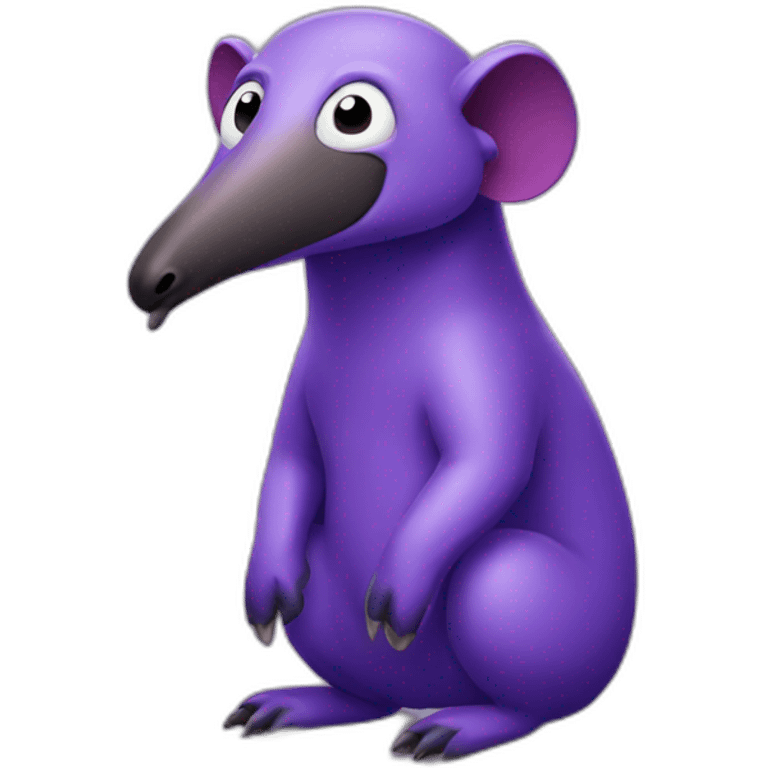 Purple anteater emoji