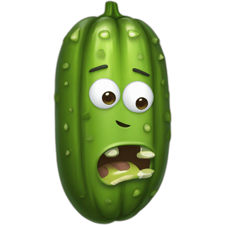 Pickle Rick with hoodie emoji