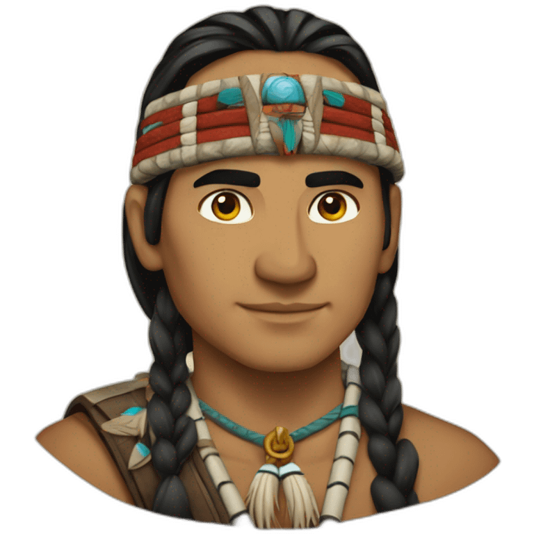 Joseph Brant leading the native american tribe emoji